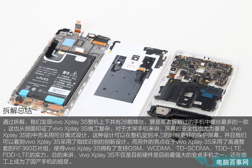 vivo xplay3s拆机全家福