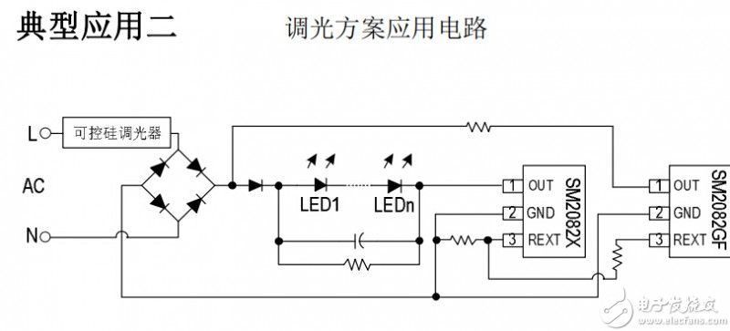 SM2082GF调光应用电路