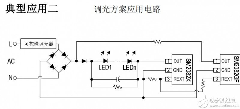 SM2082GF調(diào)光應(yīng)用電路