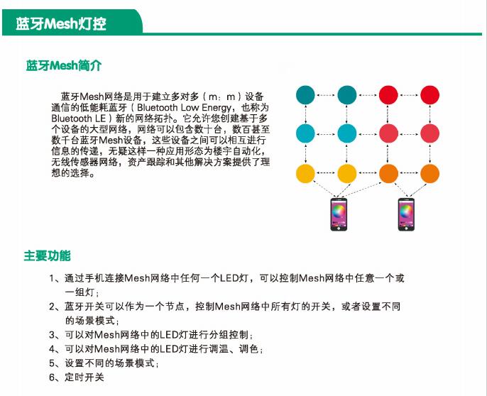 适用于智能照明方案的蓝牙Mesh模块