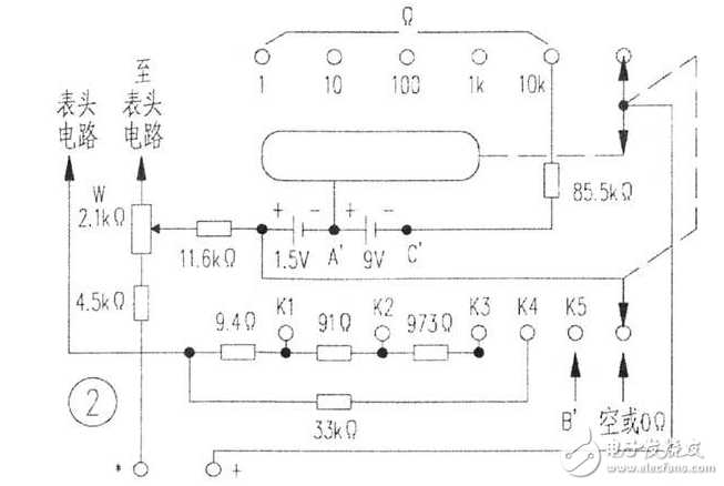 简介500型系列万用表9V电池的高性能代换电路