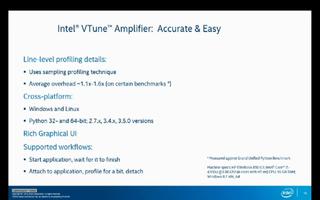 使用英特尔VTune放大器对Python应用程序...