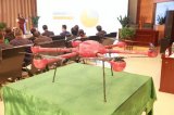 中通第一代油电混合末端配送物流无人机首发航空基地...