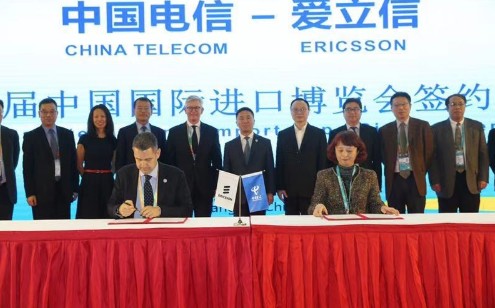 中国电信和爱立信签署了采购意向书正式成立了战略合...