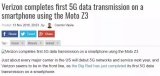 Verizon进度最快已经完成了首个5G网络数据...