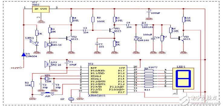 将超声波和AT89C2051单片机相结合实现倒车防撞报警系统的设计