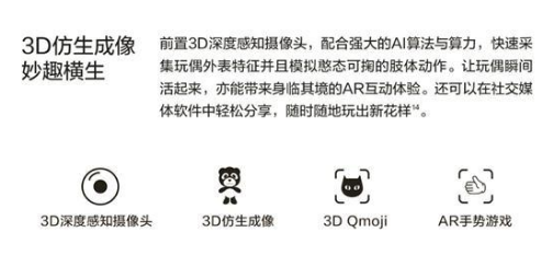 华为首次实现了3D仿生成像、3D Qmoji表情...