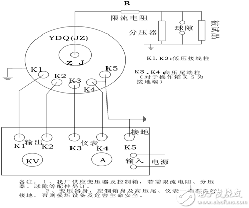 充气式试验变压器接线图使用方法