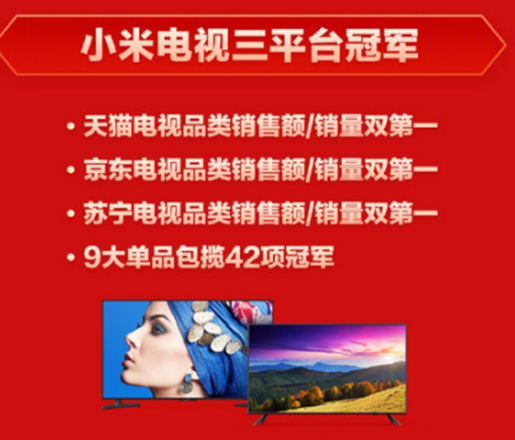 小米电视夺冠 夏普电视销量神话不在