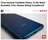 折叠屏手机的战争华为Mate F vs三星 In...