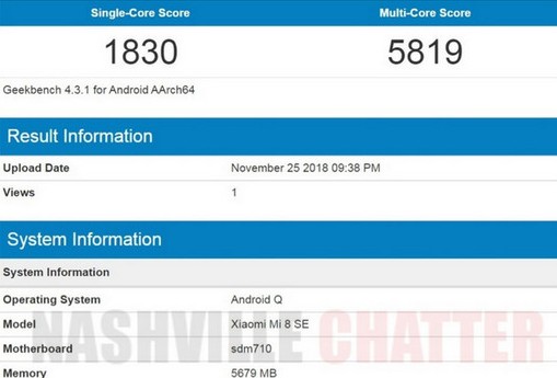 小米8 SE已完成Android Q系统的测试首...