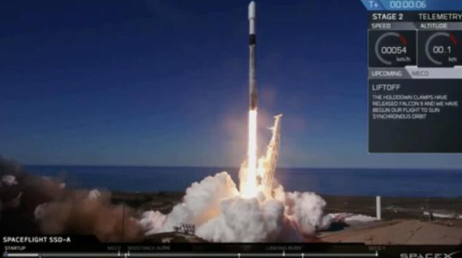 SpaceX再破纪录 一箭64星