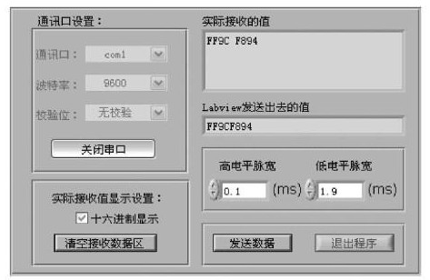 采用RS 232串行通信接口与LabVIEW实现单片机脉冲发生器设计