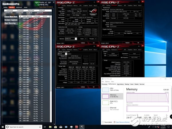 华硕官方宣布旗下Z390系列主板可支持128GB内存