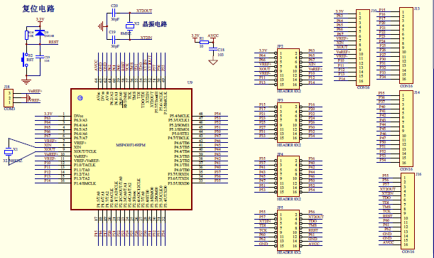 MSP430F149实验板电路原理图免费下载