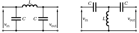 Pi滤波器和T滤波器匹配RF阻抗，提供全双工双向通信