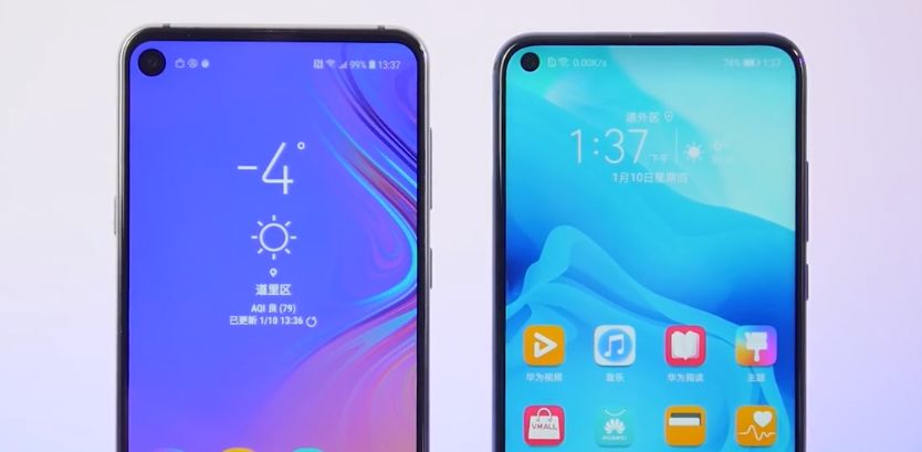 荣耀v20对比三星a8s小米mix3一加6t前屏挖孔会是2019年趋势吗