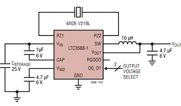 采用压电传感器进行微型采集或能量清除