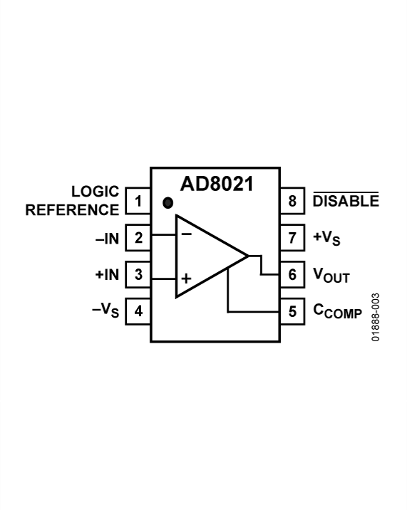 【ad8021】引脚图,接线图,封装手册,中英文资料下载