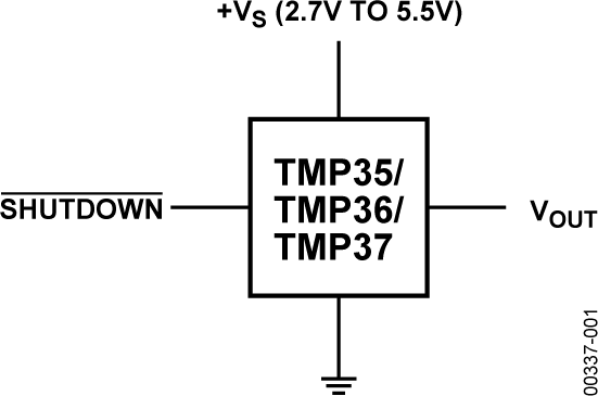 TMP37 低电压温度传感器(Vo=500)