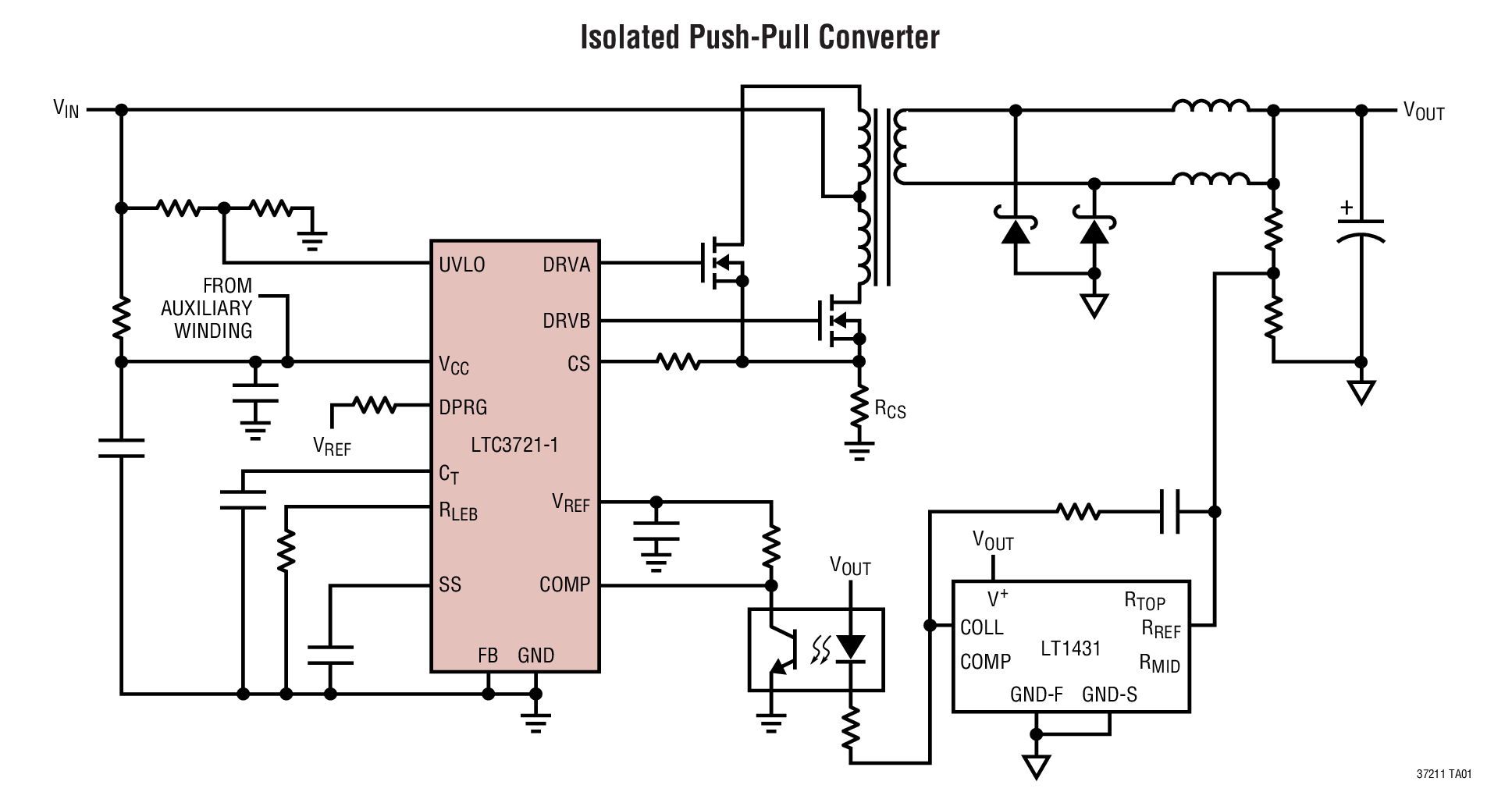 ltc3721-1 推挽式 pwm 控制器