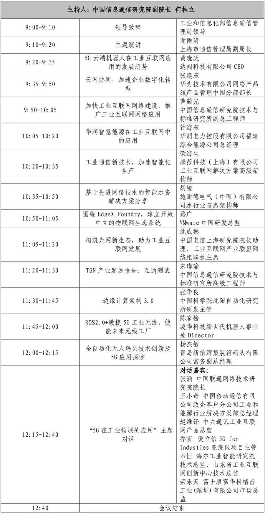 2019年工業(yè)互聯(lián)網(wǎng)峰會議程