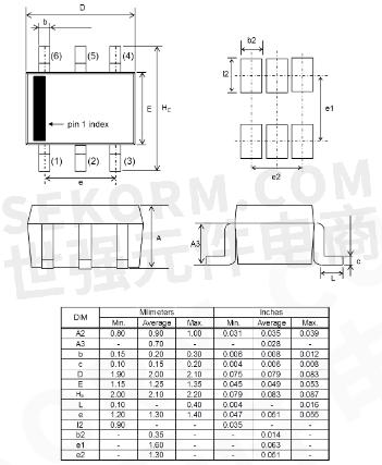 采用sot363封装的80v100ma开关二极管