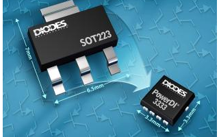 Diodes公司的双极晶体管采用3.3mm x ...