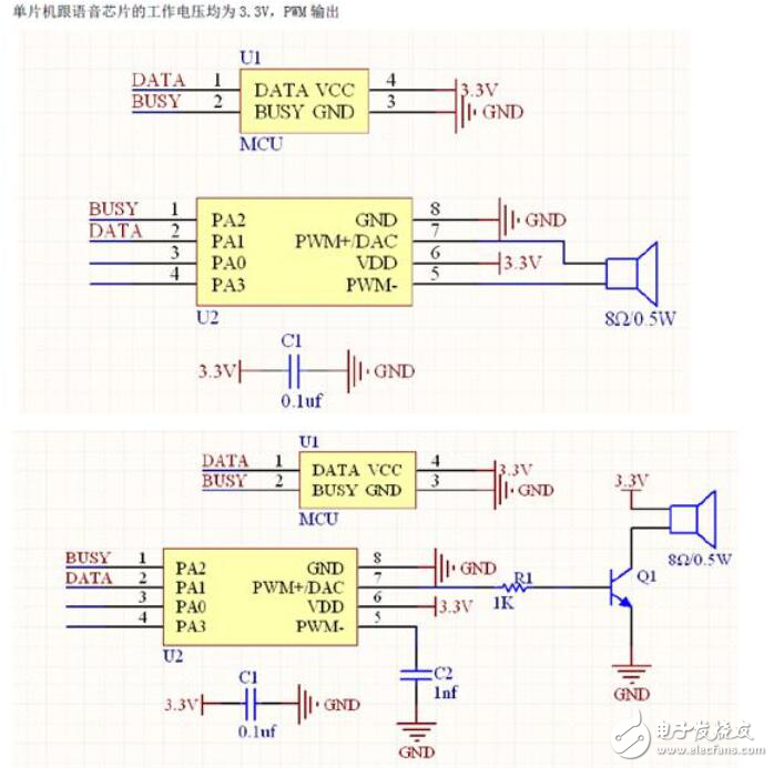 語音芯片電路圖