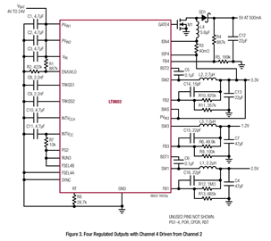 滿足寬范圍VIN汽車應用要求的LT8603多輸出穩壓器