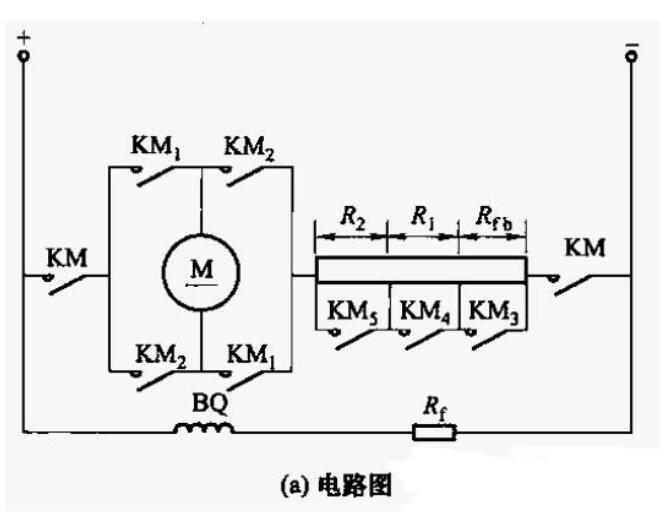 直流电动机反接制动电路图