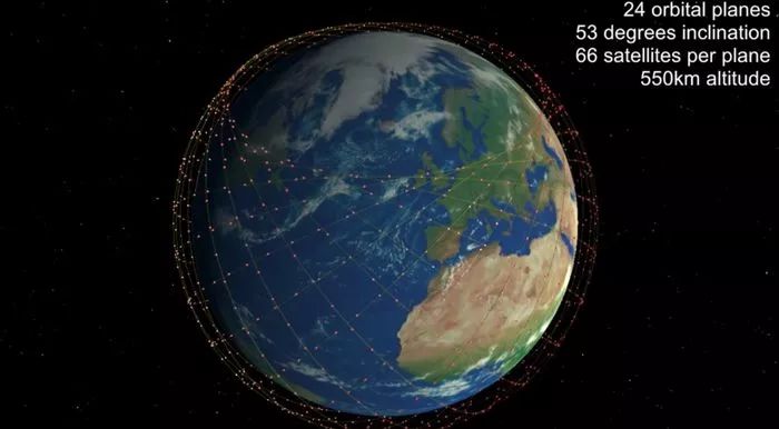 马斯克晒SpaceX首批60颗互联网卫星
