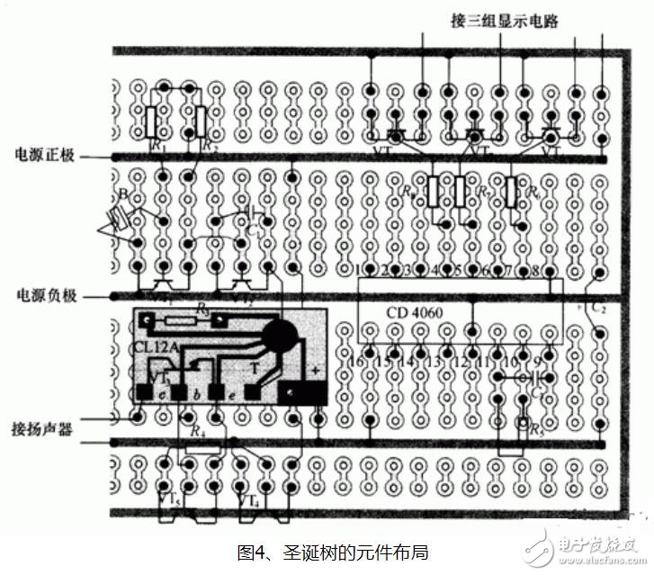 用電路制作圣誕樹