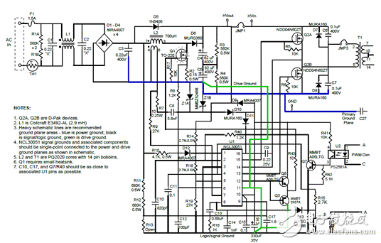 On Semi公司推出了LED驱动器评估板NCL30051电路解决方案