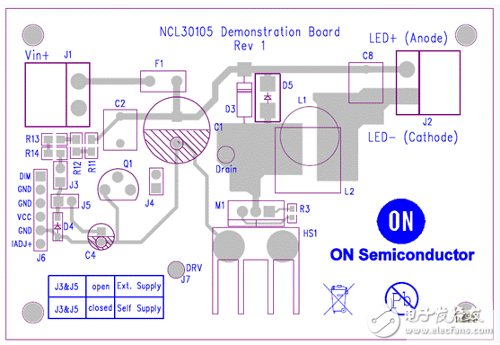 On Semi公司推出了LED驱动器评估板NCL30051电路解决方案