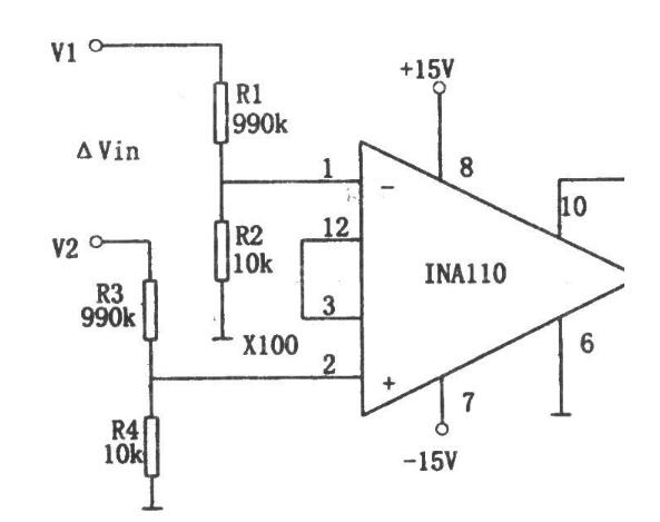 　　共模输入电压可达±1000V的差动放大电路分享