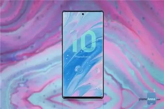 三星Note 10再曝正面渲染图 居中前置摄像头更顺眼