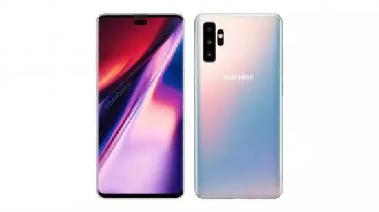三星Note 10再曝正面渲染图 居中前置摄像头更顺眼