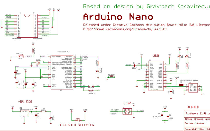 arduino nano电路原理图免费下载