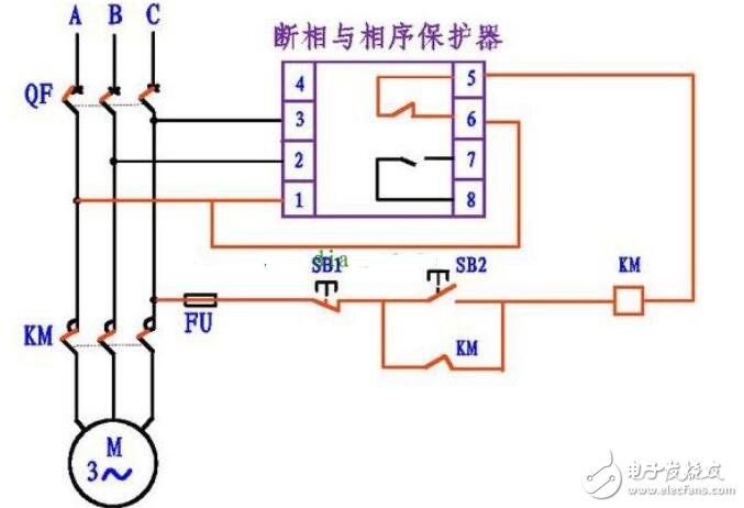 相序保护器接线图