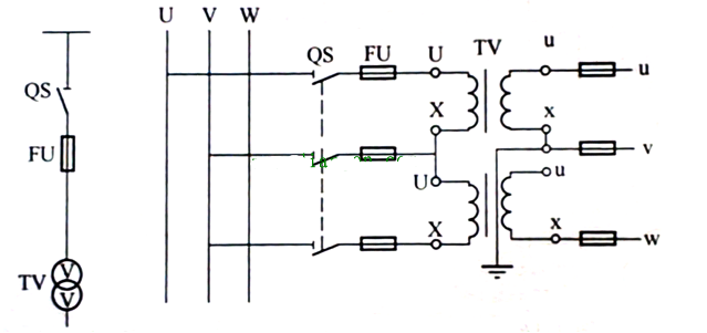 电压互感器的接线