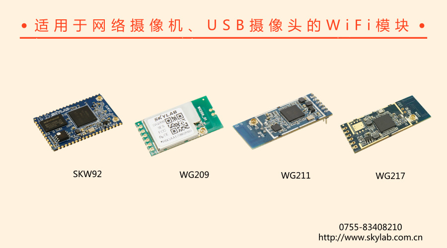 介绍一款适合安防领域无线网络摄像机的wifi模块