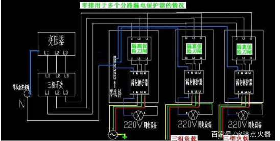 三相四线漏电保护器的接线方法