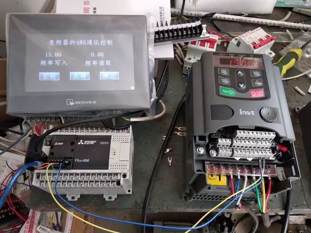 三菱fx3g型plc采用rs485变频器作半双工