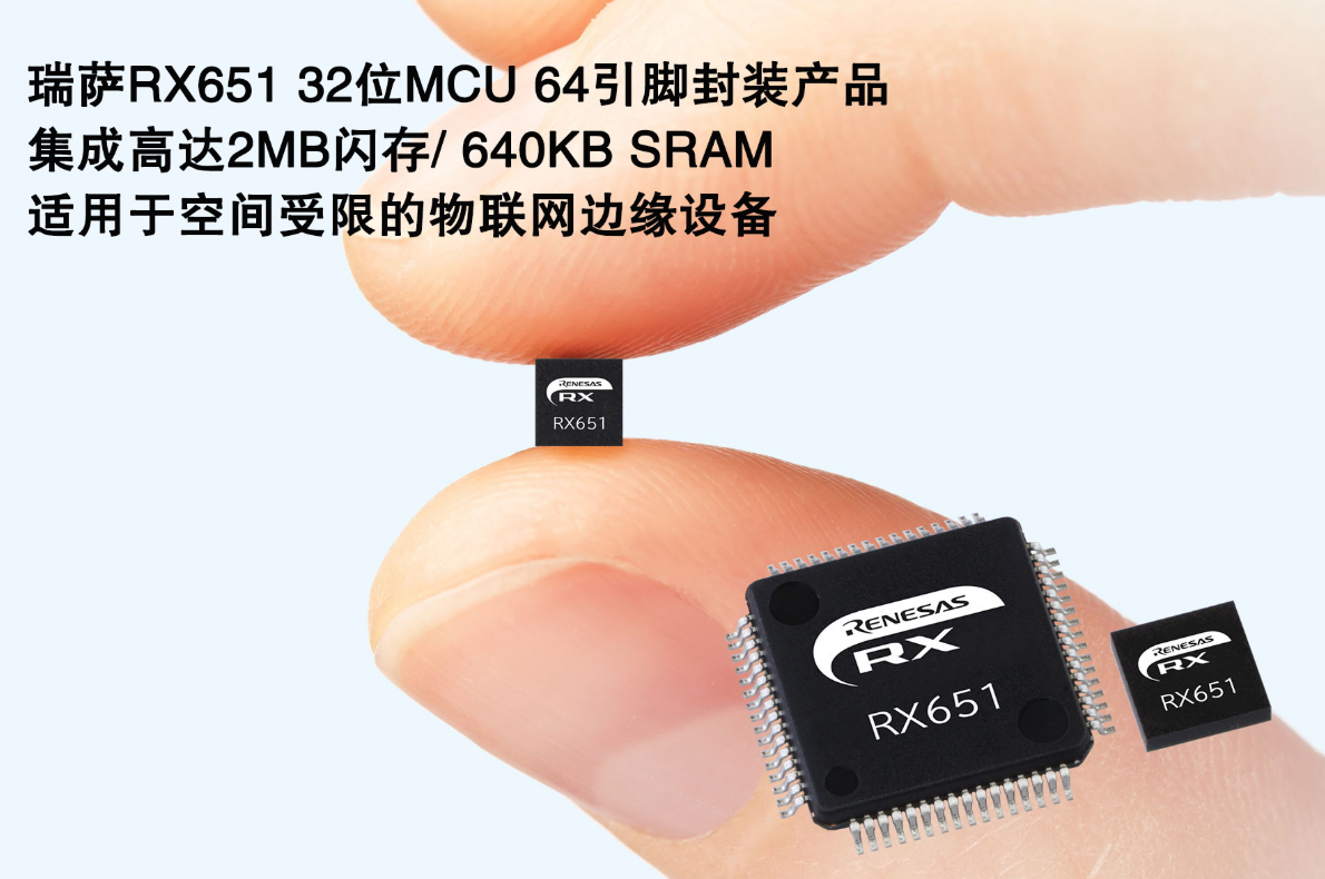 瑞萨电子推出超小型64引脚封装可减少59%PCB...