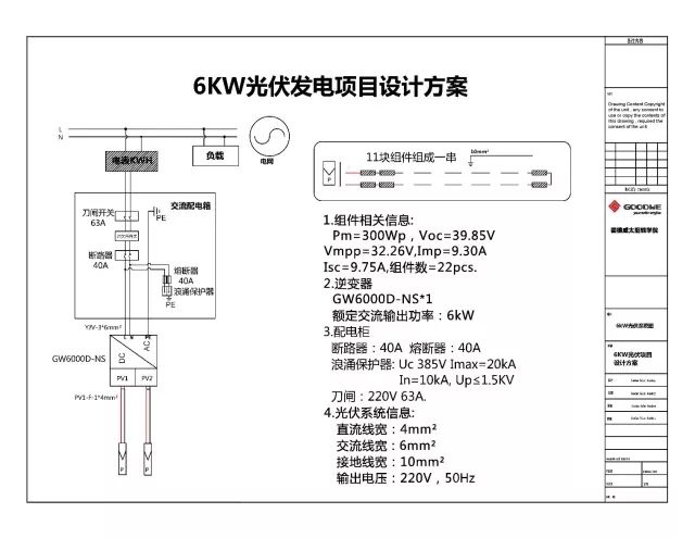 关于6kW户用光伏系统典型设计的分析和研究