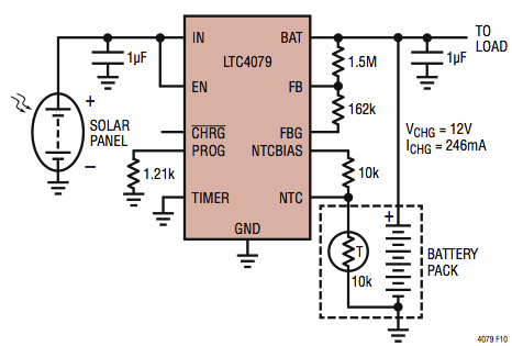 LTC4079 一款宽输入范围可调的独立充电器