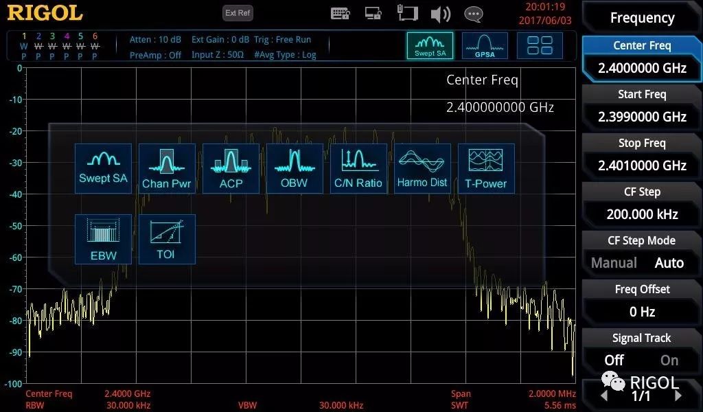 关于RIGOL RSA5000系列实时频谱分析仪的性能分析和介绍