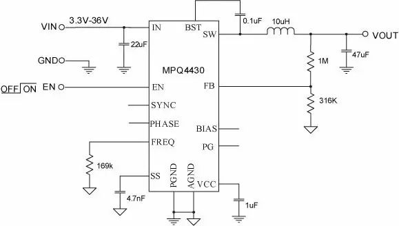 关于将静态电流低至10µA的降压器MPQ4430芯片的性能介绍和分析