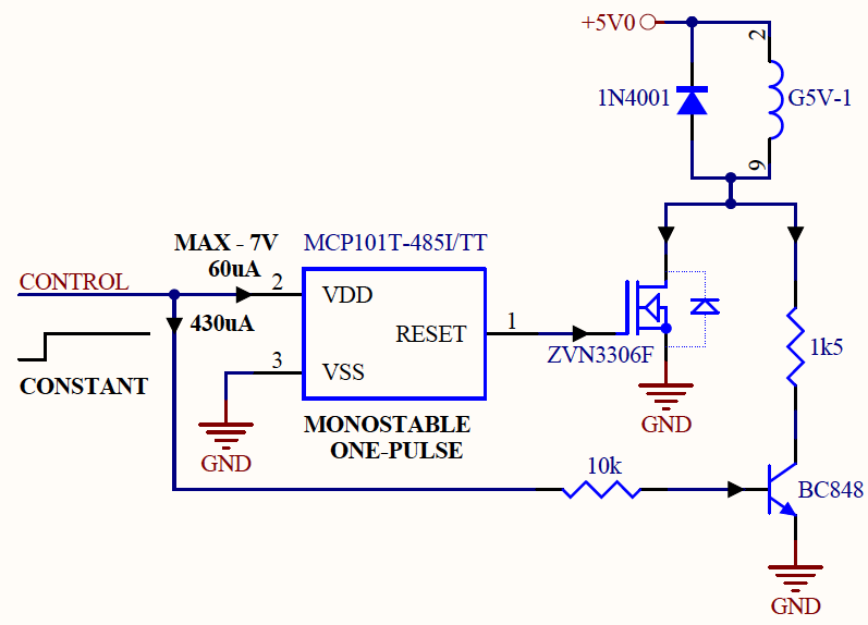 如何使用微处理器复位电压检测器IC降低线圈的保持电流